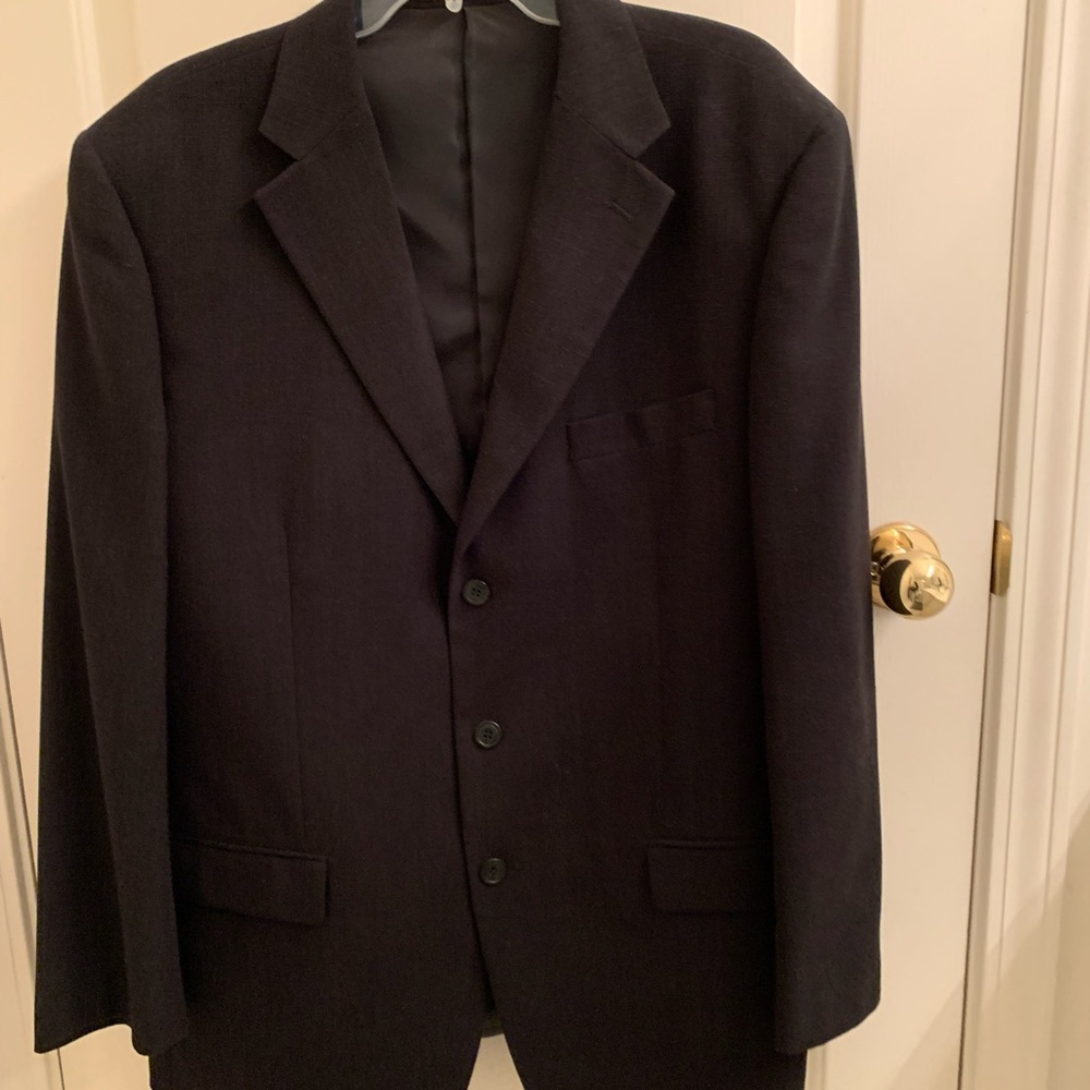 Never worn Men’s Suit Jacket; black; size 44R